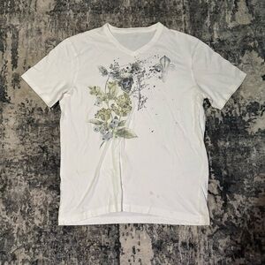 Floral Graphic White T-Shirt